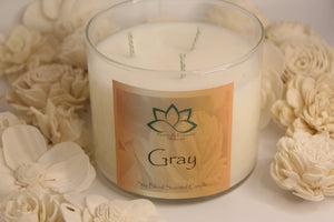 Gray 3-Wick Scented Soy Candle